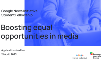 We’re excited to become diversity partners of the Google News Initiative Student Fellowship 2023 programme managed by European Journalism Centre